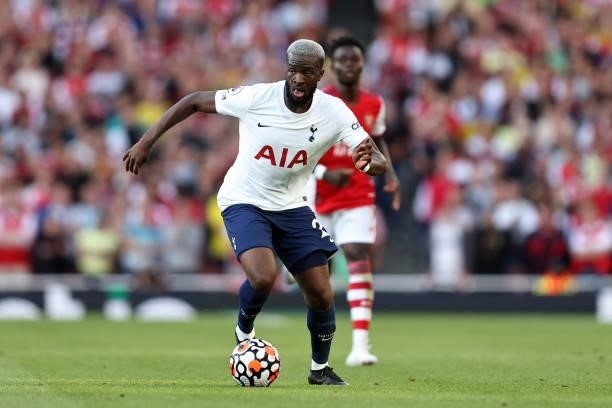 Tanguy Ndombele of Tottenham Hotspur during the Premier League match between Arsenal and Tottenham Hotspur at Emirates Stadium on September 26, 2021...