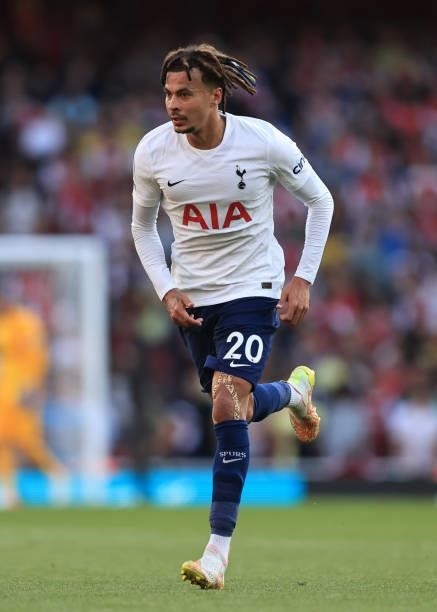 Dele Alli of Tottenham Hotspur during the Premier League match between Arsenal and Tottenham Hotspur at Emirates Stadium on September 26, 2021 in...