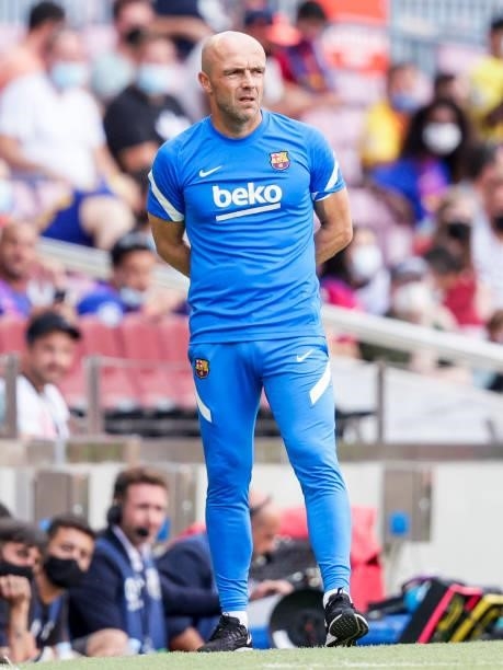 Second coach Alfred Schreuder of FC Barcelona during the La Liga Santander match between FC Barcelona v Levante at the Camp Nou on September 26, 2021...