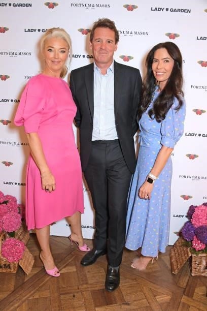 Tamara Beckwith, Fortnum & Mason CEO Tom Athron and Josephine Daniel attend the 7th annual Lady Garden Foundation lunch at Fortnum & Mason on...