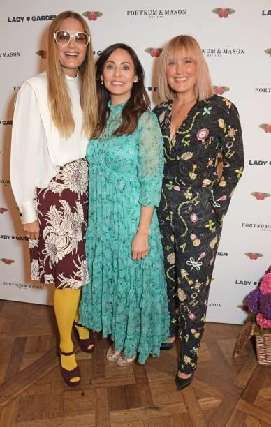 Yasmin Le Bon, Natalie Imbruglia and Mika Simmons attend the 7th annual Lady Garden Foundation lunch at Fortnum & Mason on September 28, 2021 in...