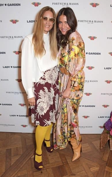 Yasmin Le Bon and Lisa Snowdon attend the 7th annual Lady Garden Foundation lunch at Fortnum & Mason on September 28, 2021 in London, England.