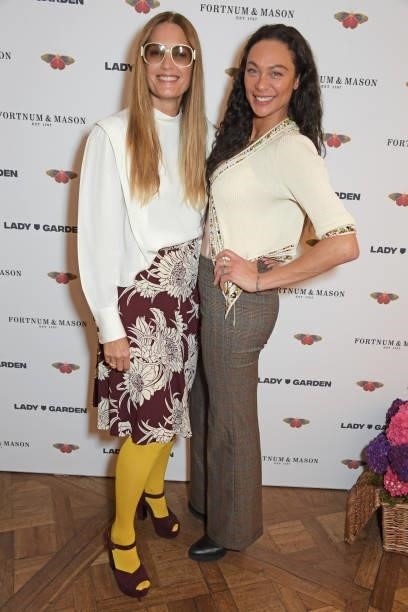 Yasmin Le Bon and Lilly Becker attend the 7th annual Lady Garden Foundation lunch at Fortnum & Mason on September 28, 2021 in London, England.