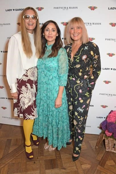 Yasmin Le Bon, Natalie Imbruglia and Mika Simmons attend the 7th annual Lady Garden Foundation lunch at Fortnum & Mason on September 28, 2021 in...