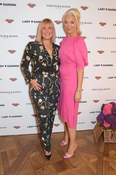 Mika Simmons and Tamara Beckwith attend the 7th annual Lady Garden Foundation lunch at Fortnum & Mason on September 28, 2021 in London, England.