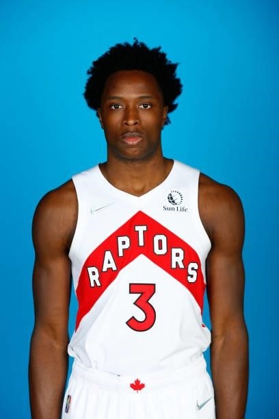 Anunoby of the Toronto Raptors poses for a head shot during NBA Media Day on September 27, 2020 at the Scotiabank Arena in Toronto, Ontario, Canada....