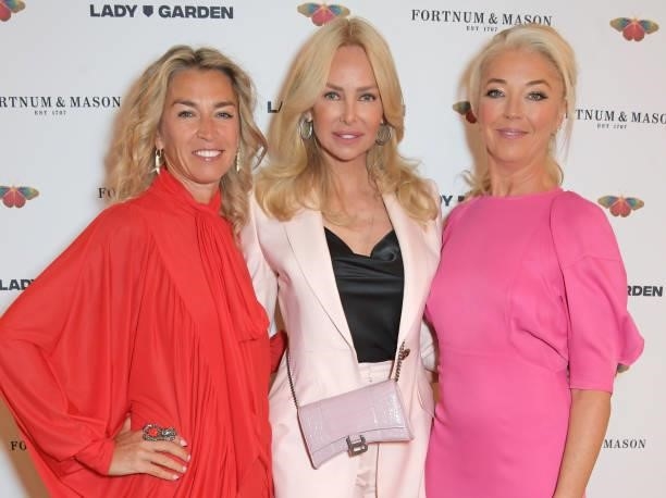 Anastasia Webster, Amanda Cronin and Tamara Beckwith attend the 7th annual Lady Garden Foundation lunch at Fortnum & Mason on September 28, 2021 in...