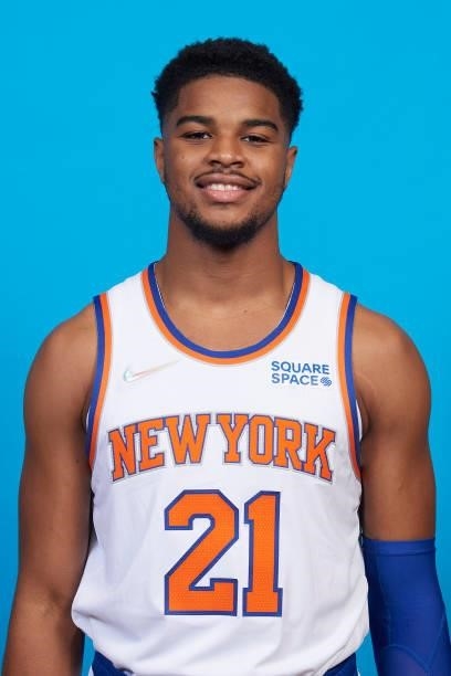 Walker of the New York Knicks poses for a head shot during NBA media day on September 27, 2021 at the Madison Square Garden Training Center in...