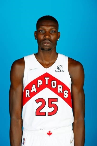 Chris Boucher of the Toronto Raptors poses for a head shot during NBA Media Day on September 27, 2020 at the Scotiabank Arena in Toronto, Ontario,...