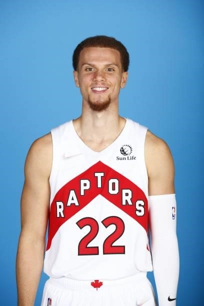 Malachi Flynn of the Toronto Raptors poses for a head shot during NBA Media Day on September 27, 2020 at the Scotiabank Arena in Toronto, Ontario,...