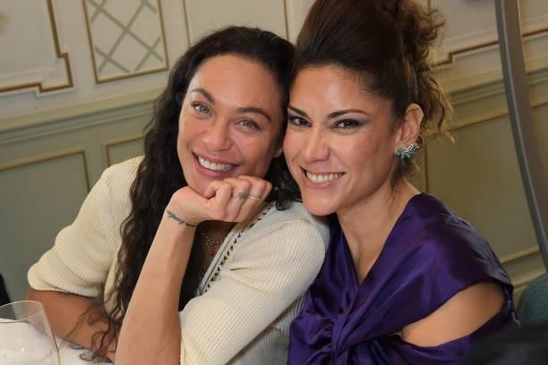 Sharon Carpenter and Lily Hodges attend the 7th annual Lady Garden Foundation lunch at Fortnum & Mason on September 28, 2021 in London, England.
