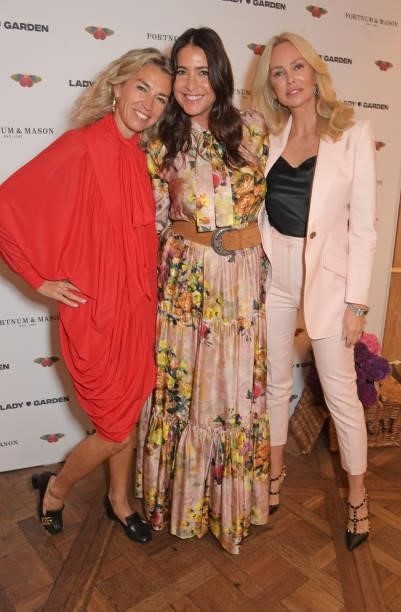 Anastasia Webster, Lisa Snowdon and Amanda Cronin attend the 7th annual Lady Garden Foundation lunch at Fortnum & Mason on September 28, 2021 in...