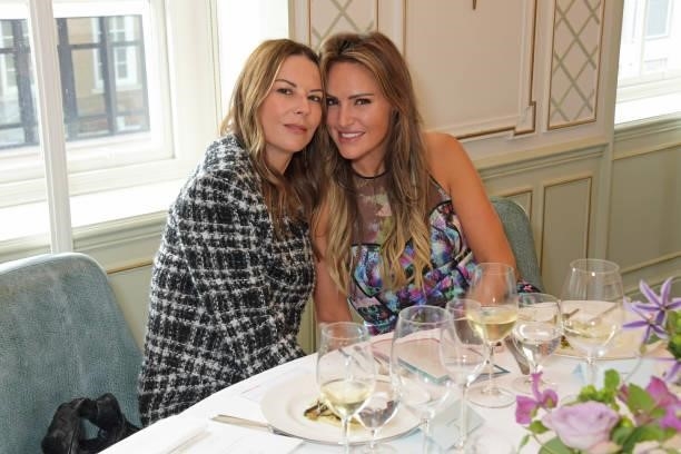 Juliet Angus and Elle Caring attend the 7th annual Lady Garden Foundation lunch at Fortnum & Mason on September 28, 2021 in London, England.