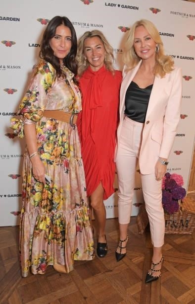 Lisa Snowdon, Anastasia Webster and Amanda Cronin attend the 7th annual Lady Garden Foundation lunch at Fortnum & Mason on September 28, 2021 in...
