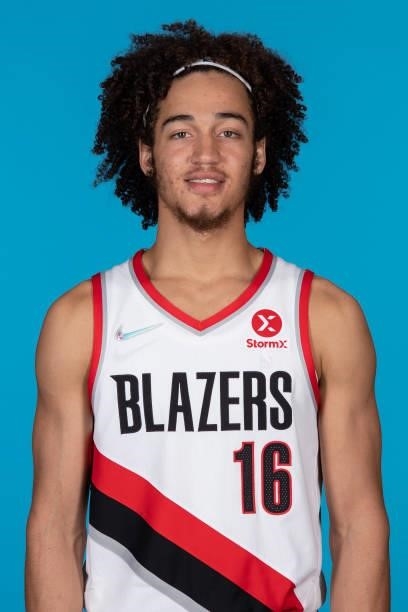 Elleby of the Portland Trail Blazers poses for a head shot during NBA media day on September 27, 2021 at the MODA Center in Portland, Oregon. NOTE TO...