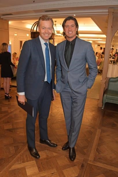 Oliver Barker and Vernon Kay attend the 7th annual Lady Garden Foundation lunch at Fortnum & Mason on September 28, 2021 in London, England.