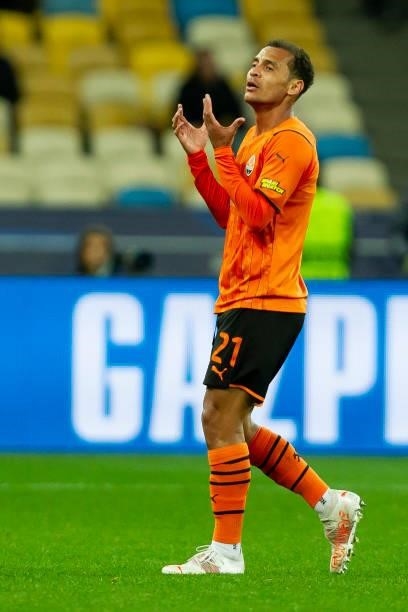 Alan Patrick of FC Shakhtar Donetsk looks dejected during the UEFA Champions League group D match between Shakhtar Donetsk and Inter at Metalist...