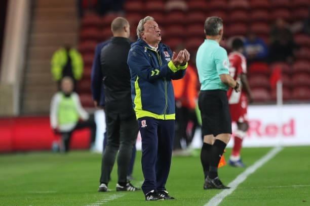 Middlesbrough Neil Warnock during the Sky Bet Championship match between Middlesbrough and Sheffield United at the Riverside Stadium, Middlesbrough...