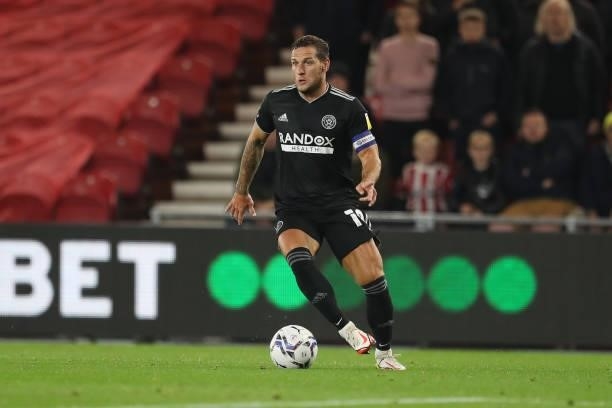 Sheffield United's Billy Sharp during the Sky Bet Championship match between Middlesbrough and Sheffield United at the Riverside Stadium,...