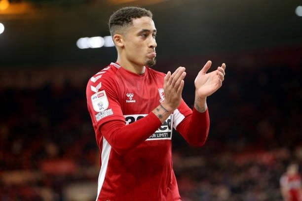 Middlesbrough's Marcus Tavernier during the Sky Bet Championship match between Middlesbrough and Sheffield United at the Riverside Stadium,...