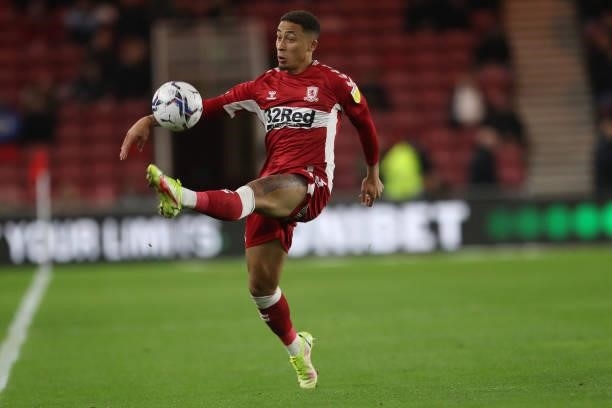 Middlesbrough's Marcus Tavernier in action during the Sky Bet Championship match between Middlesbrough and Sheffield United at the Riverside Stadium,...