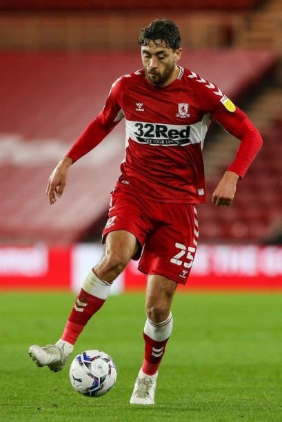 Middlesbrough's Matt Crooks during the Sky Bet Championship match between Middlesbrough and Sheffield United at Riverside Stadium on September 28,...