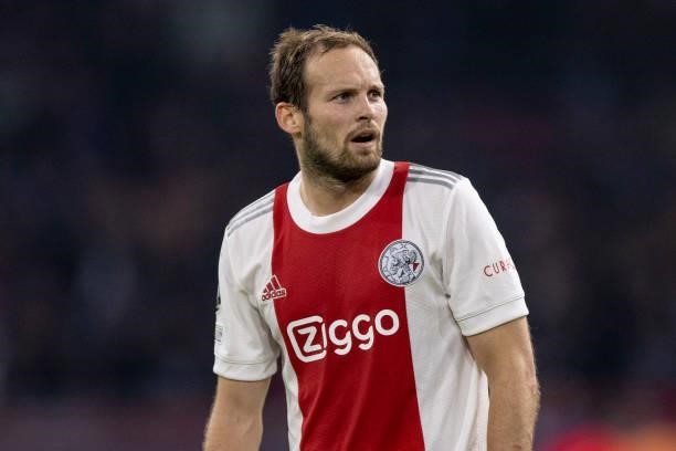 Daley Blind of AFC Ajax looks on during the UEFA Champions League group C match between AFC Ajax and Besiktas at Johan Cruijff Arena on September 28,...
