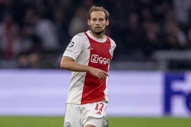 Daley Blind of AFC Ajax Controls the ball during the UEFA Champions League group C match between AFC Ajax and Besiktas at Johan Cruijff Arena on...