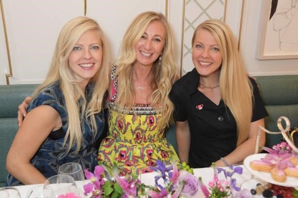 Helen O'Neill, Jenny Halpern Prince and Deidre O'Neill attend the 7th annual Lady Garden Foundation lunch at Fortnum & Mason on September 28, 2021 in...