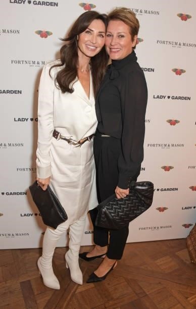 Karin Reihill and Annette Nygren attend the 7th annual Lady Garden Foundation lunch at Fortnum & Mason on September 28, 2021 in London, England.