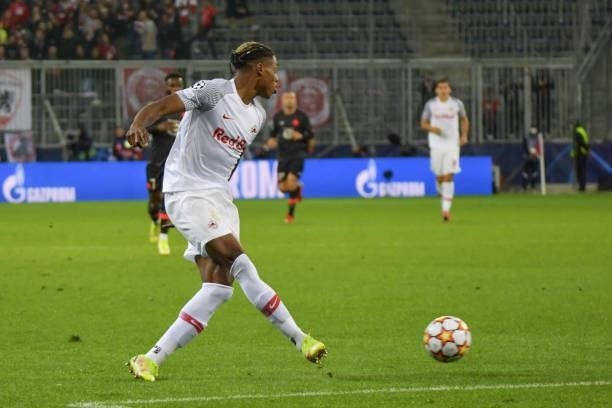 Junior Adamu of Salzburg during the UEFA Champions League group G match between FC Red Bull Salzburg and Lille OSC at Red Bull Arena on September 29,...