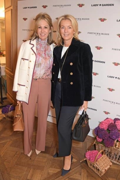 Diane Ipkendanz and Fiona Dreesmann attend the 7th annual Lady Garden Foundation lunch at Fortnum & Mason on September 28, 2021 in London, England.