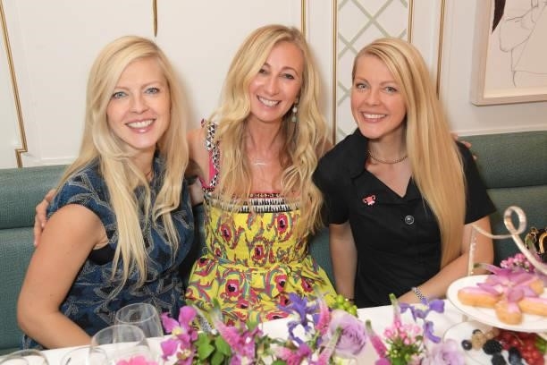 Helen O'Neill, Jenny Halpern Prince and Deidre O'Neill attend the 7th annual Lady Garden Foundation lunch at Fortnum & Mason on September 28, 2021 in...