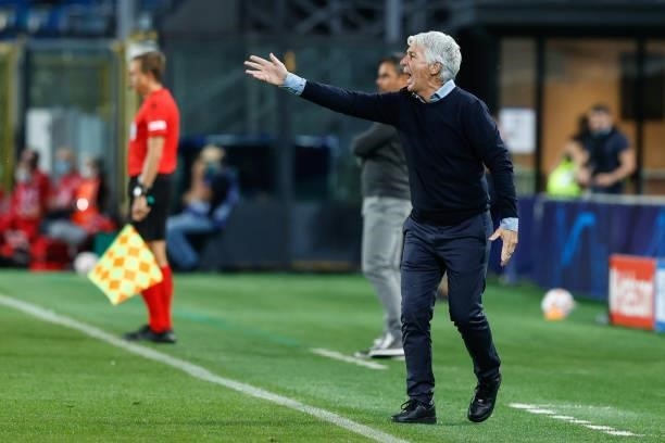 Gian Piero Gasperini during the UEFA Champions League football match Atalanta BC vs Young Boys on September 29, 2021 at the Gewiss Stadium in...