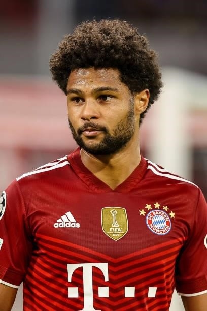 Serge Gnabry of Bayern Muenchen looks on during the UEFA Champions League group E match between FC Bayern Muenchen and Dinamo Kiev at Allianz Arena...