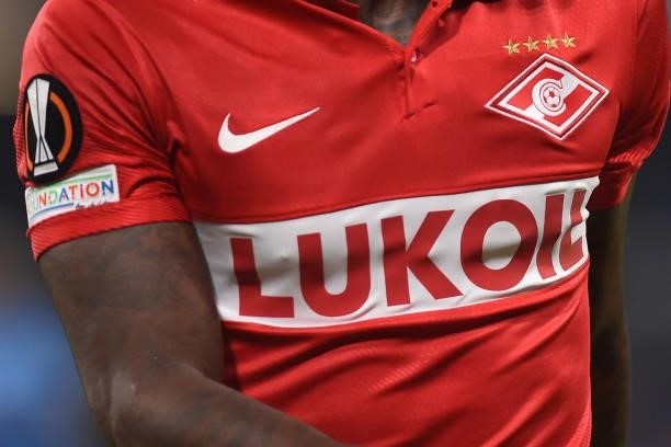 Close Up of FC Spartak Moscow Shirt during the UEFA Europa League Group C match between SSC Napoli and FC Spartak Moscow at Stadio Diego Armando...