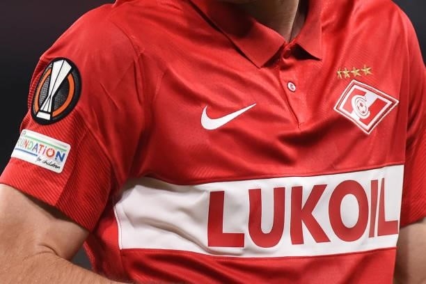 Close Up of FC Spartak Moscow Shirt during the UEFA Europa League Group C match between SSC Napoli and FC Spartak Moscow at Stadio Diego Armando...
