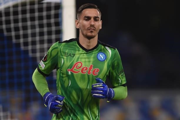 Alex Meret of SSC Napoli during the UEFA Europa League Group C match between SSC Napoli and FC Spartak Moscow at Stadio Diego Armando Maradona Naples...