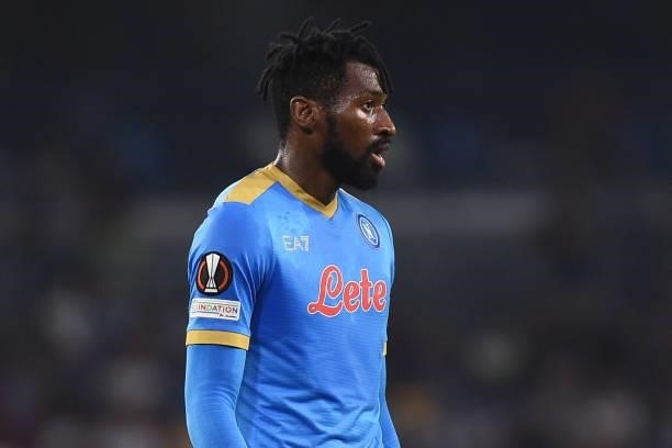 Frank Anguissa of SSC Napoli during the UEFA Europa League Group C match between SSC Napoli and FC Spartak Moscow at Stadio Diego Armando Maradona...