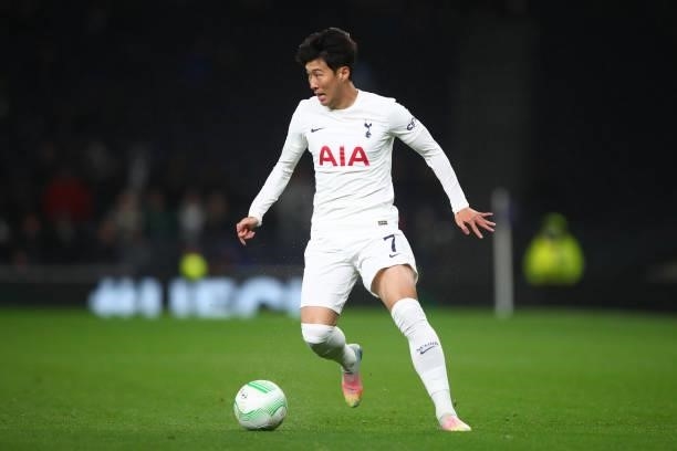 Son Heung-min of Tottenham Hotspur during the UEFA Europa Conference League group G match between Tottenham Hotspur and NS Mura at Tottenham Hotspur...