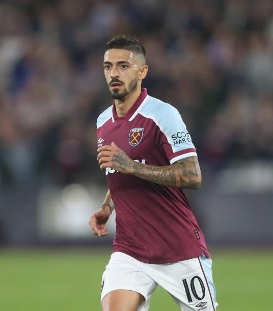 West Ham United's Manuel Lanzini during the UEFA Europa League group H match between West Ham United and Rapid Wien at Olympic Stadium on September...