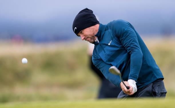 Alex Noren during the Alfred Dunhill Links Day Three at The Old Course, on October 02 in St Andrews, Scotland.