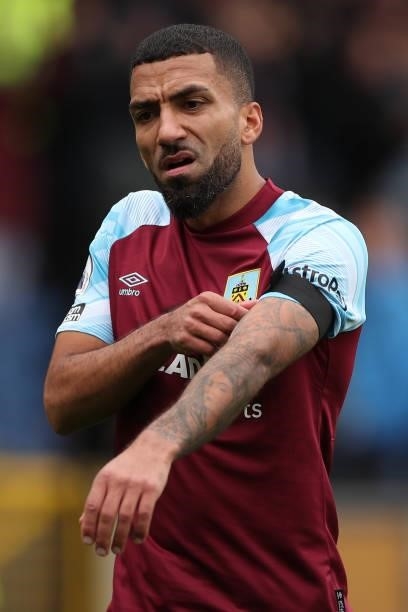Aaron Lennon of Burnley during the Premier League match between Burnley and Norwich City at Turf Moor on October 2, 2021 in Burnley, England.