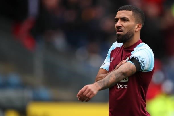 Aaron Lennon of Burnley during the Premier League match between Burnley and Norwich City at Turf Moor on October 2, 2021 in Burnley, England.