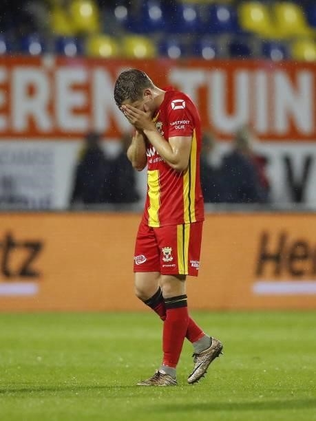 Boyd Lucassen of Go Ahead Eagles during the Dutch Eredivisie match between RKC Waalwijk and Go Ahead Eagles at the Mandemakers Stadium on October 2,...