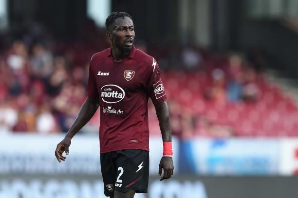 Mamadou Coulibaly of US Salernitana 1919 looks on during the Serie A match between US Salernitana 1919 and Genoa CFC at Stadio Arechi, Salerno, Italy...
