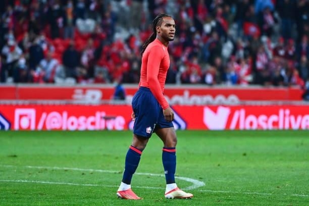 Renato SANCHES of Lille during the Ligue 1 Uber Eats match between Lille and Marseille at Stade Pierre Mauroy on October 3, 2021 in Lille, France.