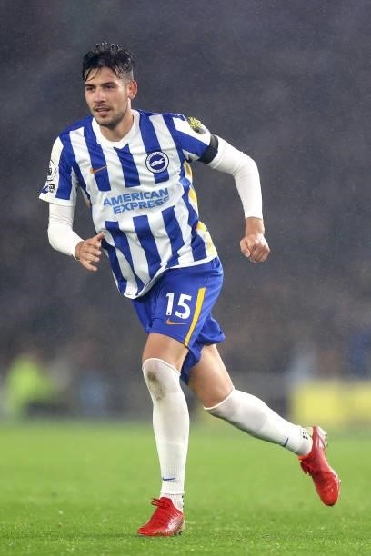 Jakub Moder of Brighton during the Premier League match between Brighton & Hove Albion and Arsenal at American Express Community Stadium on October...