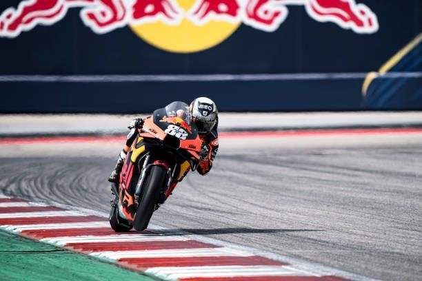 Miguel Oliveira of Portugal rounds the bend during the Red Bull Grand Prix of the Americas - Race day at Circuit of The Americas on October 3, 2021...