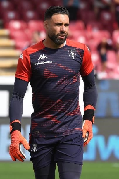 Salvatore Sirigu of Genoa CFC during the Serie A match between US Salernitana 1919 and Genoa CFC at Stadio Arechi, Salerno, Italy on 2 October 2021.